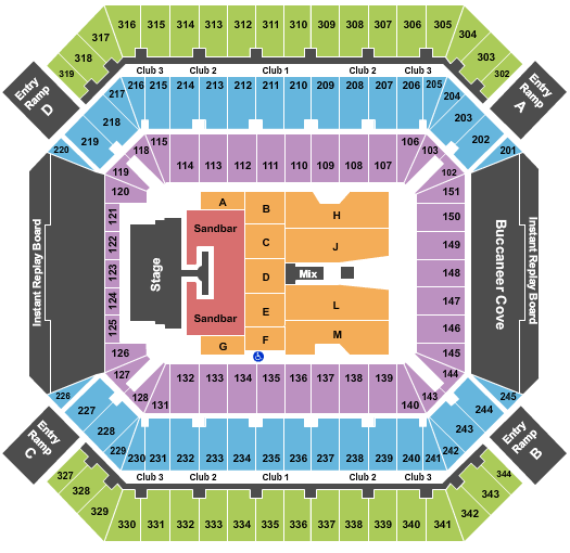 Virtual Seating Chart Raymond James Stadium