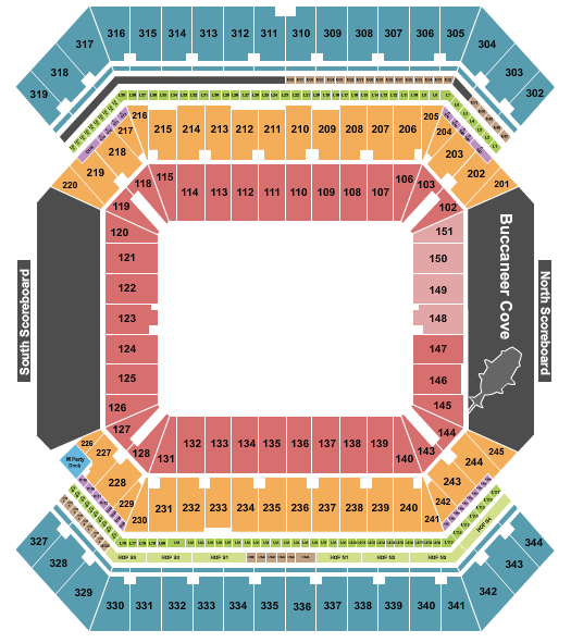 Raymond James Stadium Seating Chart: Performance Area
