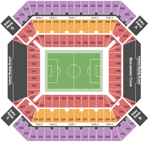 Raymond James Stadium Seating Chart: Soccer