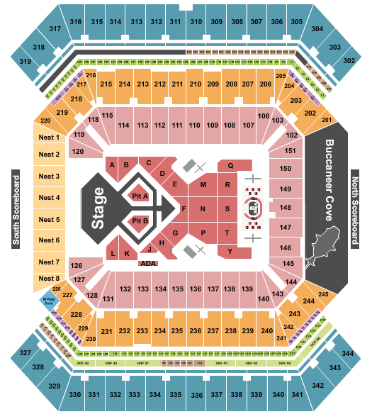Raymond James Stadium Seating Chart: Usher