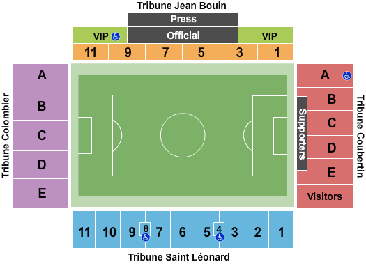 Raymond Kopa Stadium Seating Chart: Soccer