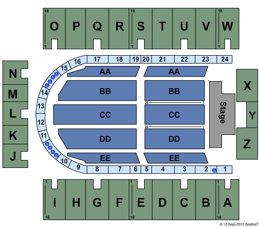Reaves Arena Seating Chart