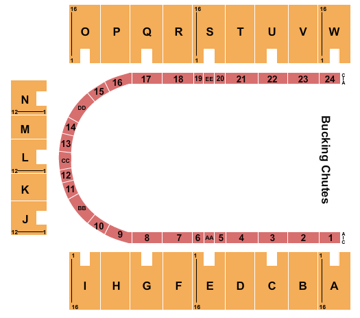 Reaves Arena Seating Chart: Rodeo