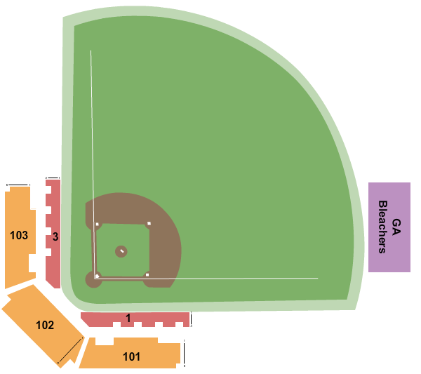 Red and Charline McCombs Field Seating Chart: Softball