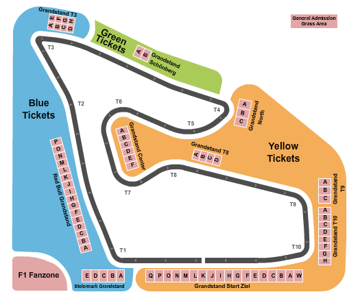 Red Bull Ring Seating Chart: Racing