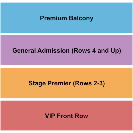 Red Flag Seating Chart: GA/VIP/Premier/Balcony
