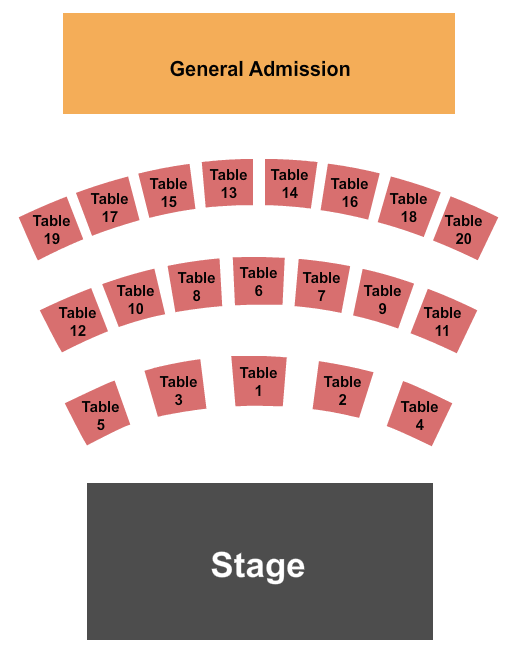 Red River Station BBQ Seating Chart: End Stage