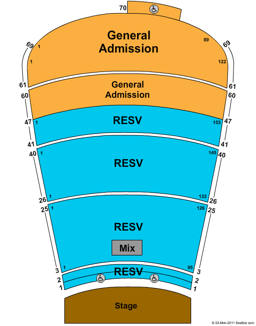 Red Rocks Amphitheatre Seating Chart