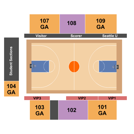 Redhawk Center Seating Chart: Basketball