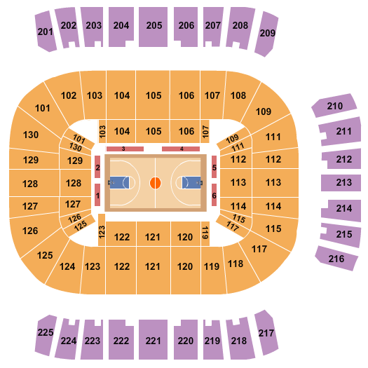 Reed Arena Seating Chart: Basketball - Women