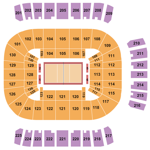 Reed Arena Seating Chart: Volleyball