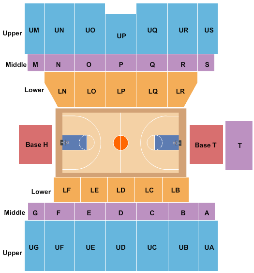 Reese Court Seating Chart: Basketball