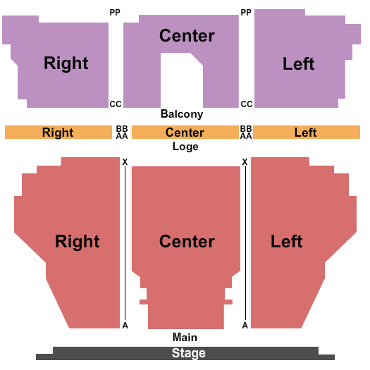 Reg Lenna Civic Center Seating Chart: End Stage