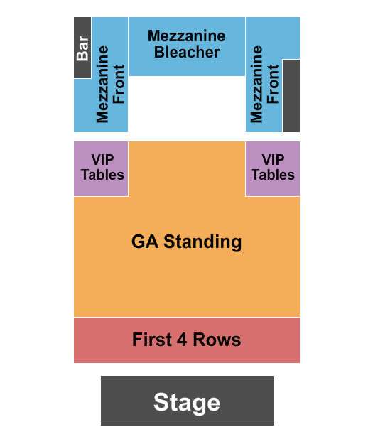 Regent Theatre - CA Seating Chart: Endstage GA