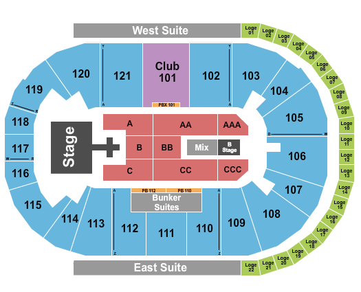 Regions Arena Seating Chart: Def Leppard