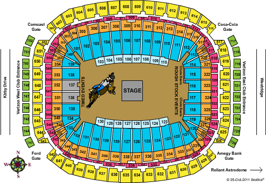 reliant rodeo seating