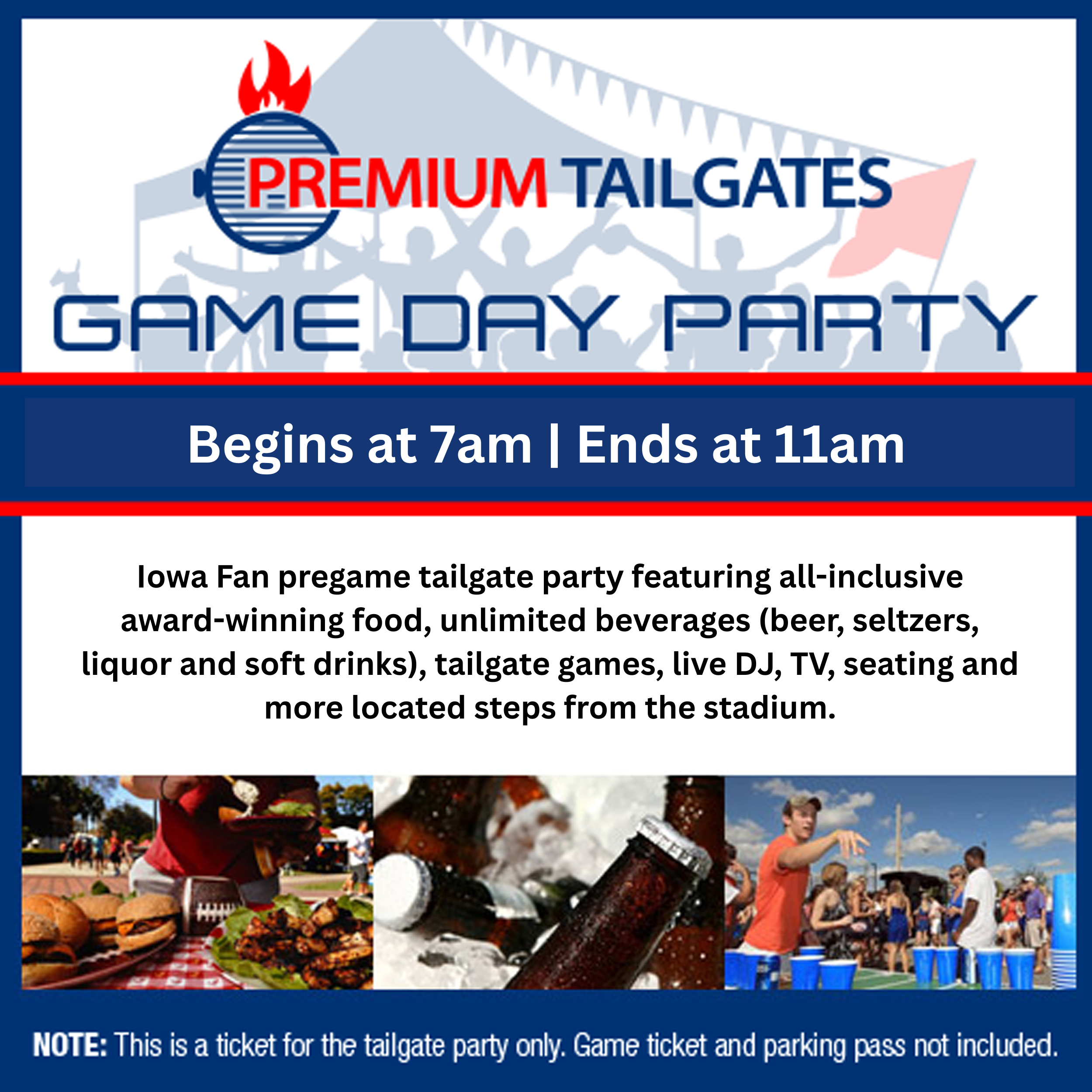 Premium Tailgate Lot - Tampa Seating Chart: Tailgate - Football