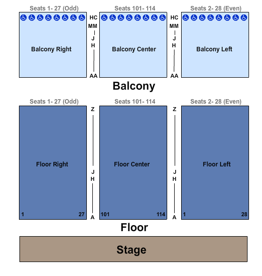 Renfro Valley Entertainment Center Seating Map