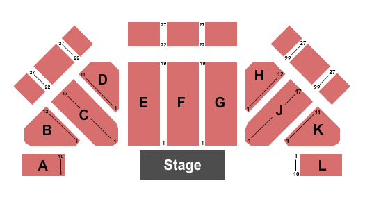 Reno Ballroom Seating Chart: End Stage