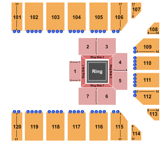 Reno Events Center Seating Chart: Boxing