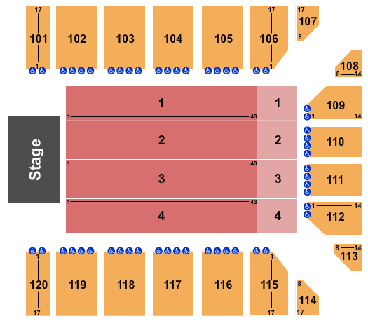 Reno Events Center Seating Chart: Endstage RSV