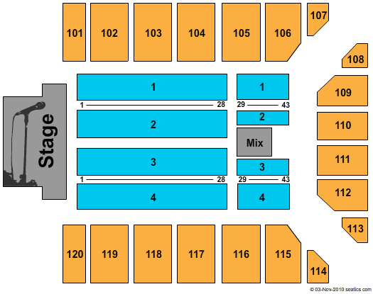 Reno Events Center Seating Chart