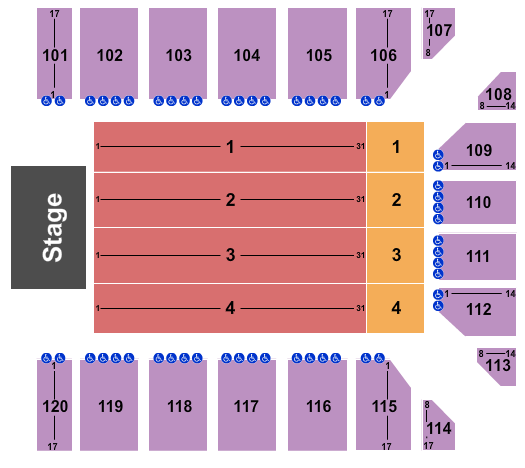 Reno Events Center Seating Chart: UB40