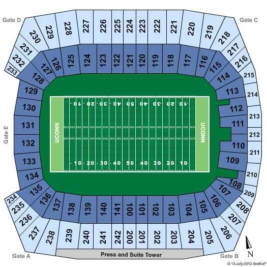Rentschler Field Seating Chart