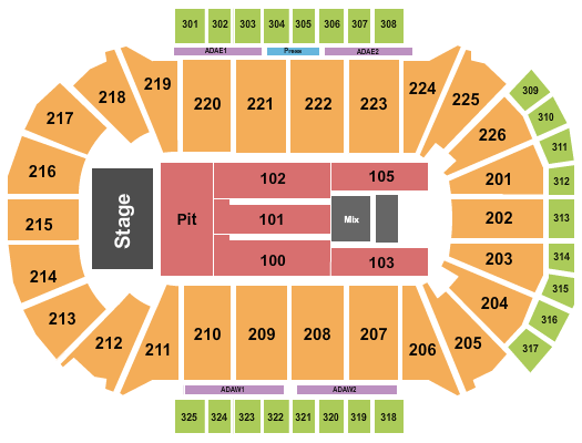 Resch Center Seating Chart: Eric Church