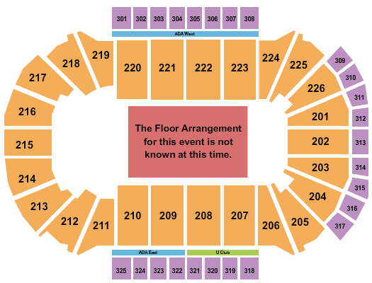 Resch Center Seating Chart: Generic Floor