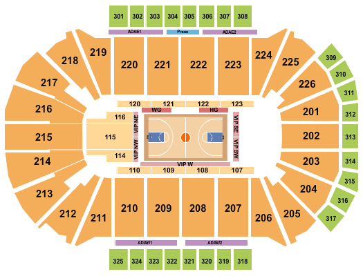 Resch Center Seating Chart: Harlem Globetrotters 2