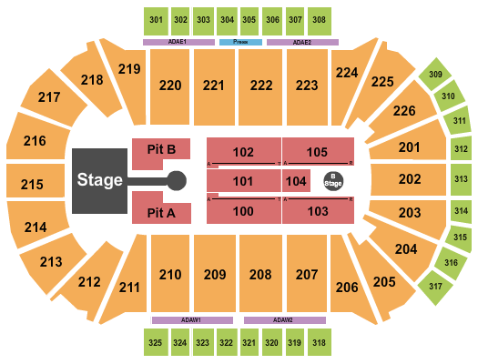 Resch Center Seating Chart: Greta Van Fleet