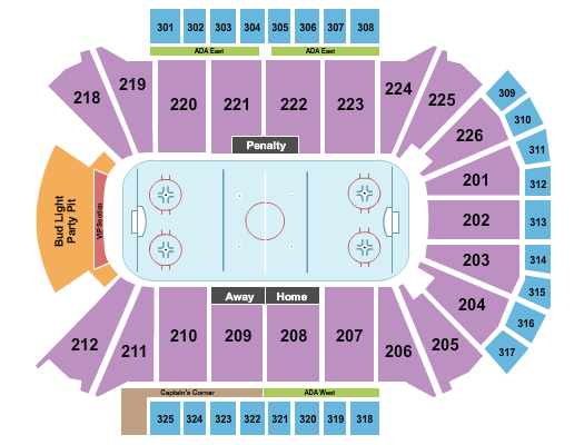 Resch Center Seating Chart: Hockey 2