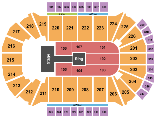 Resch Center Seating Chart: WWE 2