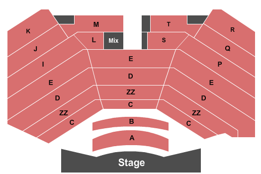 Resorts Atlantic City - Superstar Theater Seating Chart: Endsage 5