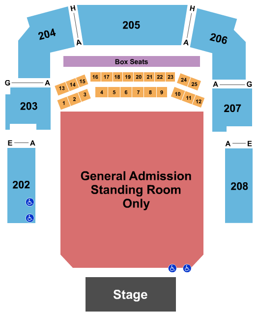 Bayou Music Center Map