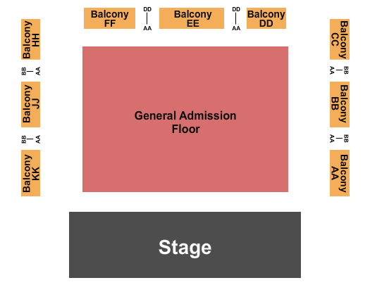Revolution Hall - Portland Seating Chart: GA Floor/RSV Balc