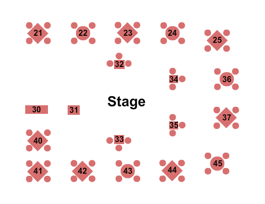 Reynolds Tavern Seating Chart: Tables