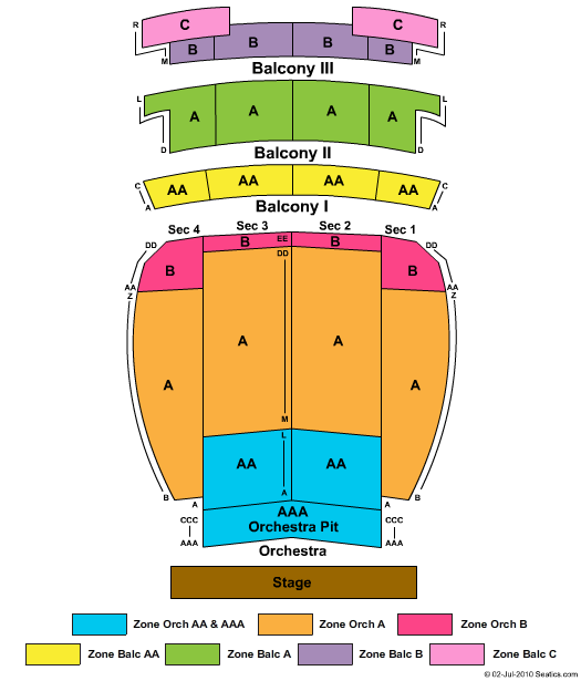 Rialto Seating Chart
