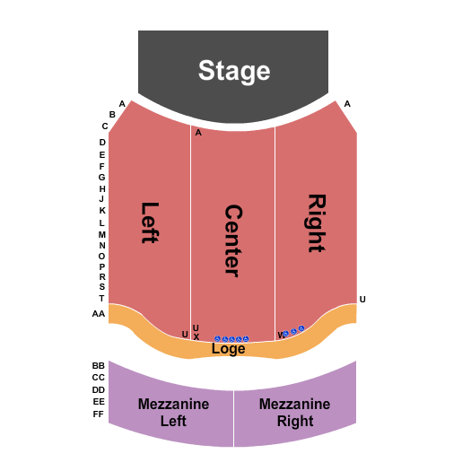 Rialto Theatre - Tacoma Seating Chart: Endstage 2