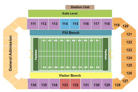 Pitbull Stadium Seating Chart: Football 2