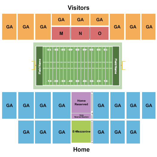 Rice-Totten Stadium Map