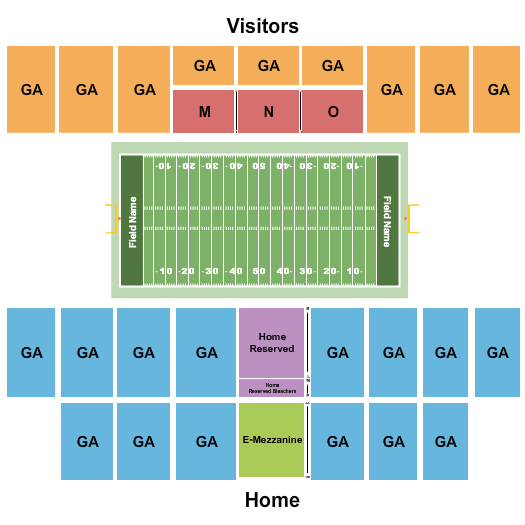 Rice-Totten Stadium Seating Chart: Football