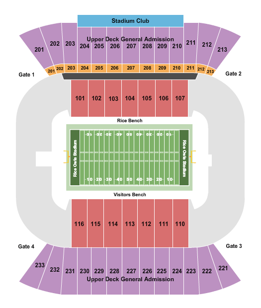 Rice Owls Stadium Seating Chart