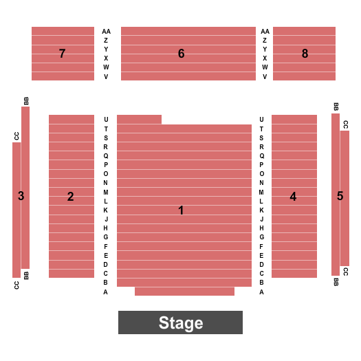 Richard G. Hardy Performing Arts Center Seating Chart: Endstage