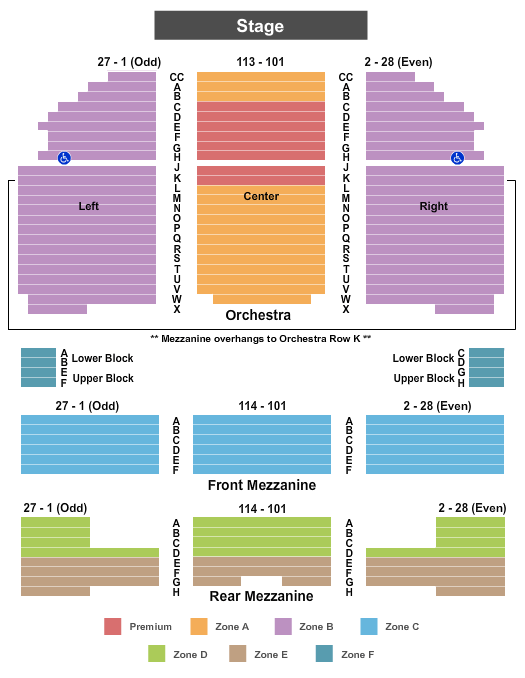 Seating Chart Richard Rodgers