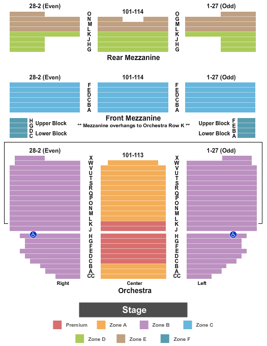 Seating Chart Richard Rodgers