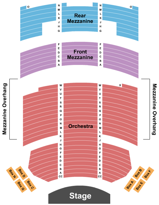 Richard Rodgers Theatre Seating Chart: End Stage