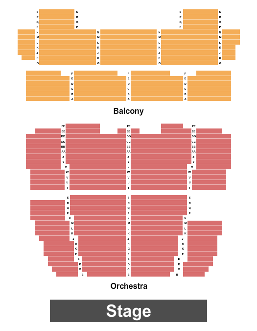 Richardson Performance Hall - Del Mar College Seating Chart: Endstage