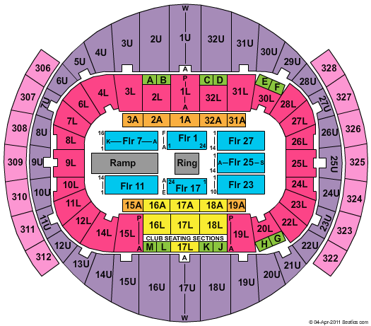 Richmond Coliseum seating chart